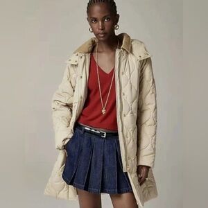J Crew Stowe Puffer Jacket Primaloft Removeable Hood Size Medium #CD108
